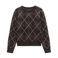 Cressida | Relaxed Argyle Knit Top
