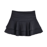 Megan | Tiered Ruffle Polka Dot Mini Skirt