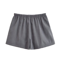 Thea | Drawstring Waist Patch Pocket Cotton Cargo Skirt