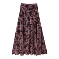 Lexi | Floral Print Chiffon Maxi Skirt