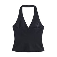 Hope | Double-Breasted Halter Neck Tailored Top