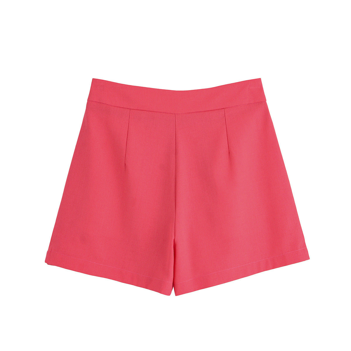 Heidi | Front-Pleat Wide-Waistband Tailored Shorts