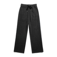 Yasmine | Drawstring Vertical Seam Wide-Leg Brushed Terry Trousers