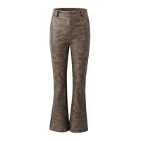 Rowan | High-Waist Slip Pocket Faux Leather Wide-Leg Trousers