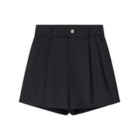 Connie | High-Waist Pleated Tailored Shorts