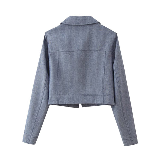 Harper | Slate Blue Zip Jacket Co-ord Set