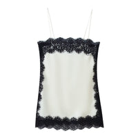 Evelyn | Lace Trim Satin Cami Top