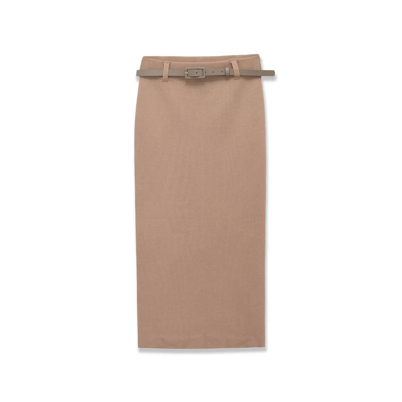Hallie | Belted Knit Midi Skirt
