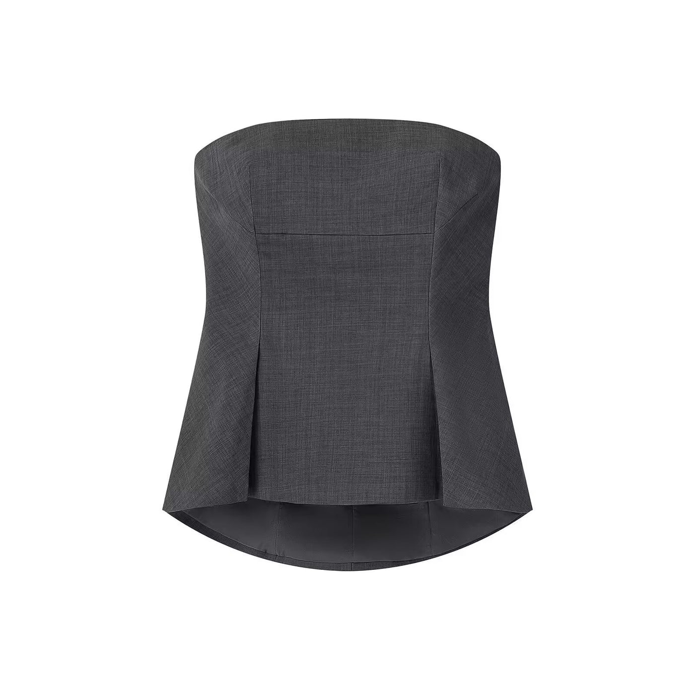 Darcy | Strapless Pleated Peplum Top