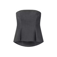 Darcy | Strapless Pleated Peplum Top
