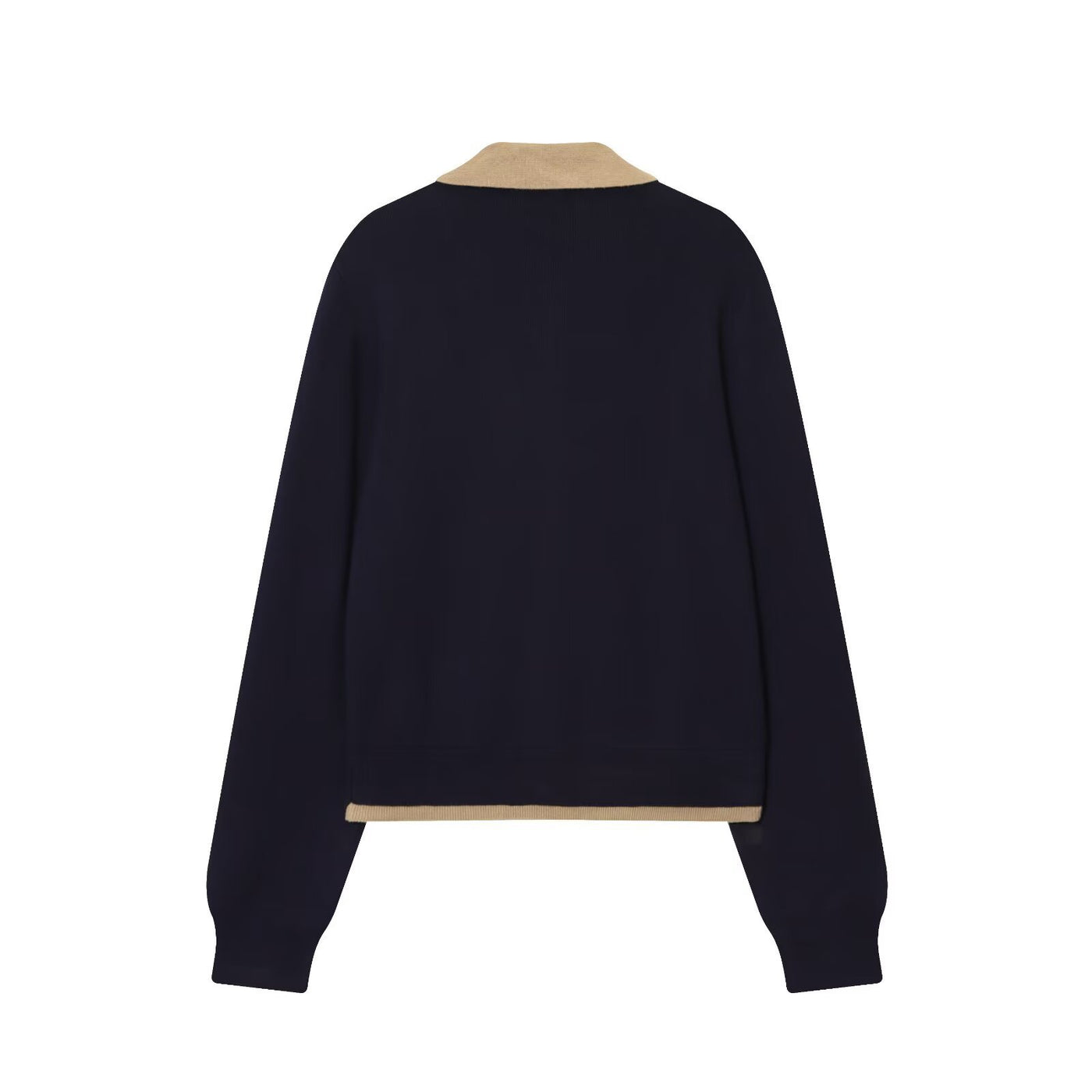 Violet | Contrast Collar Cropped Knit Cardigan