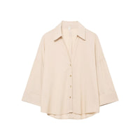 Allegra | Relaxed V-Neck Linen Shirt