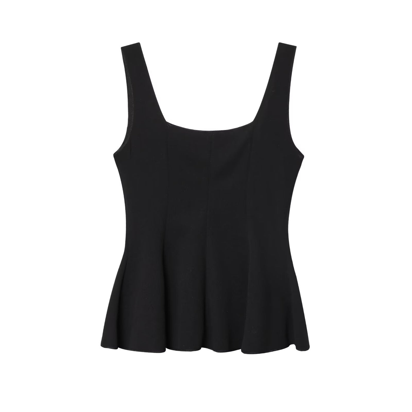 Caitlin | Gold Button Sweetheart Peplum Top