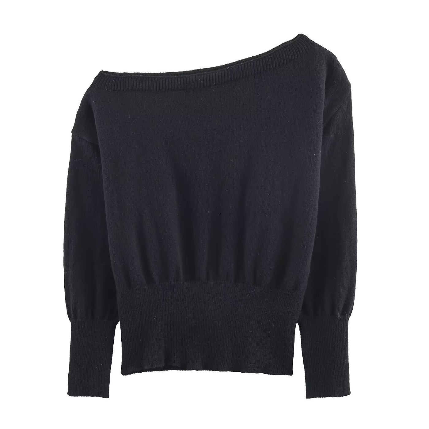 Cara | Relaxed Off Shoulder Cropped Knit Top