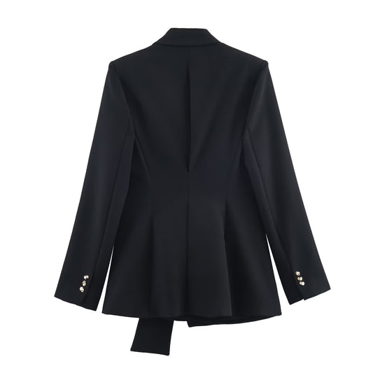 Victoria | Black Wrap Trouser Suit