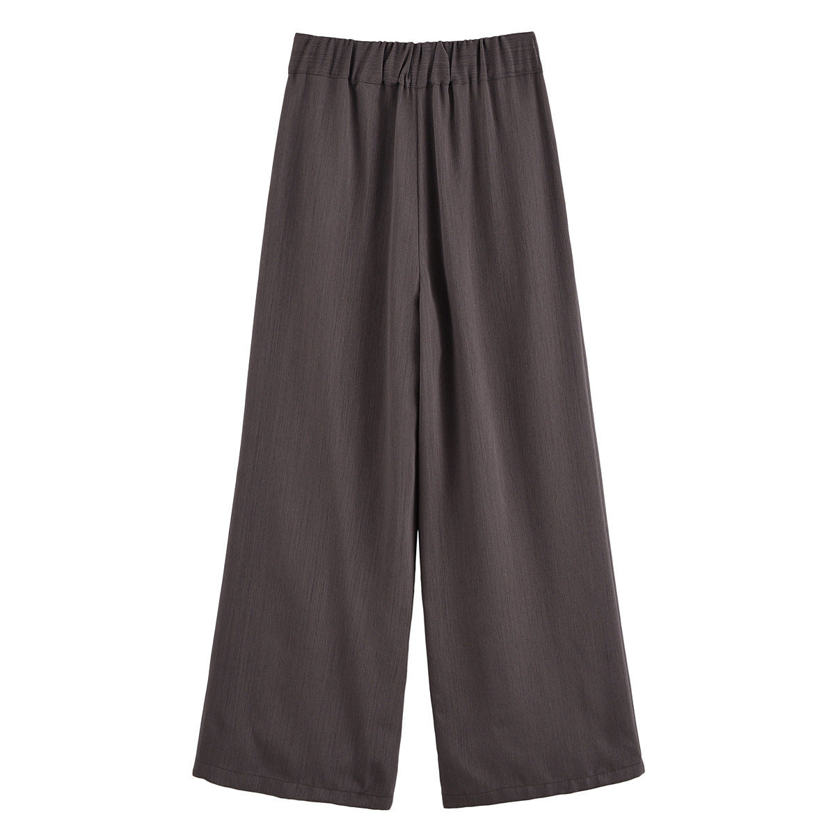 Elizabeth | High-Waist Pleated Side Pocket Tailored Wide-Leg Trousers in Grey