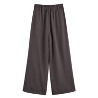Elizabeth | High-Waist Pleated Side Pocket Tailored Wide-Leg Trousers in Grey