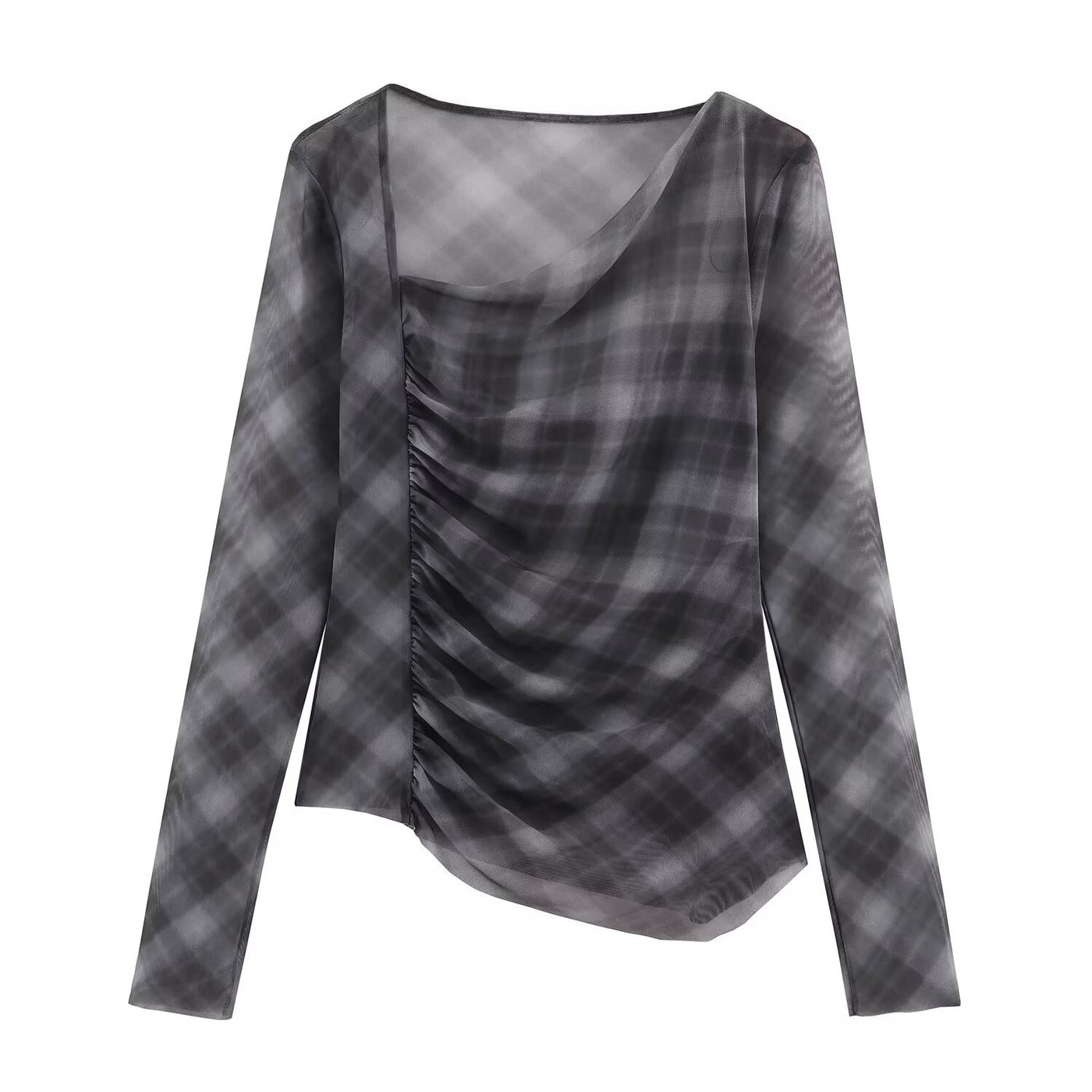 Emily | Sheer Plaid Body-Skimming Co-ord Matching Set