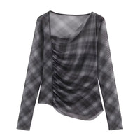 Emily | Sheer Plaid Body-Skimming Co-ord Matching Set
