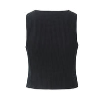 Thea | Pinstripe Waistcoat Pleated Mini Skirt Set