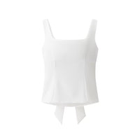 Cressida | Square Neck Bow Detail Fitted Top