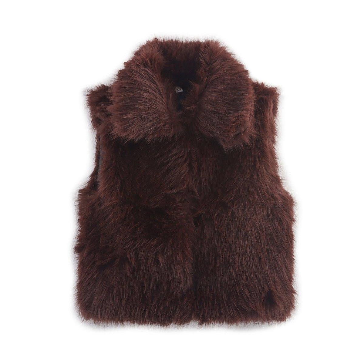 Esme | Winter Faux Fur Vest Black Sleeveless Fluffy