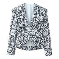 Matilda | Zebra Print Satin Blazer Co-ord Set