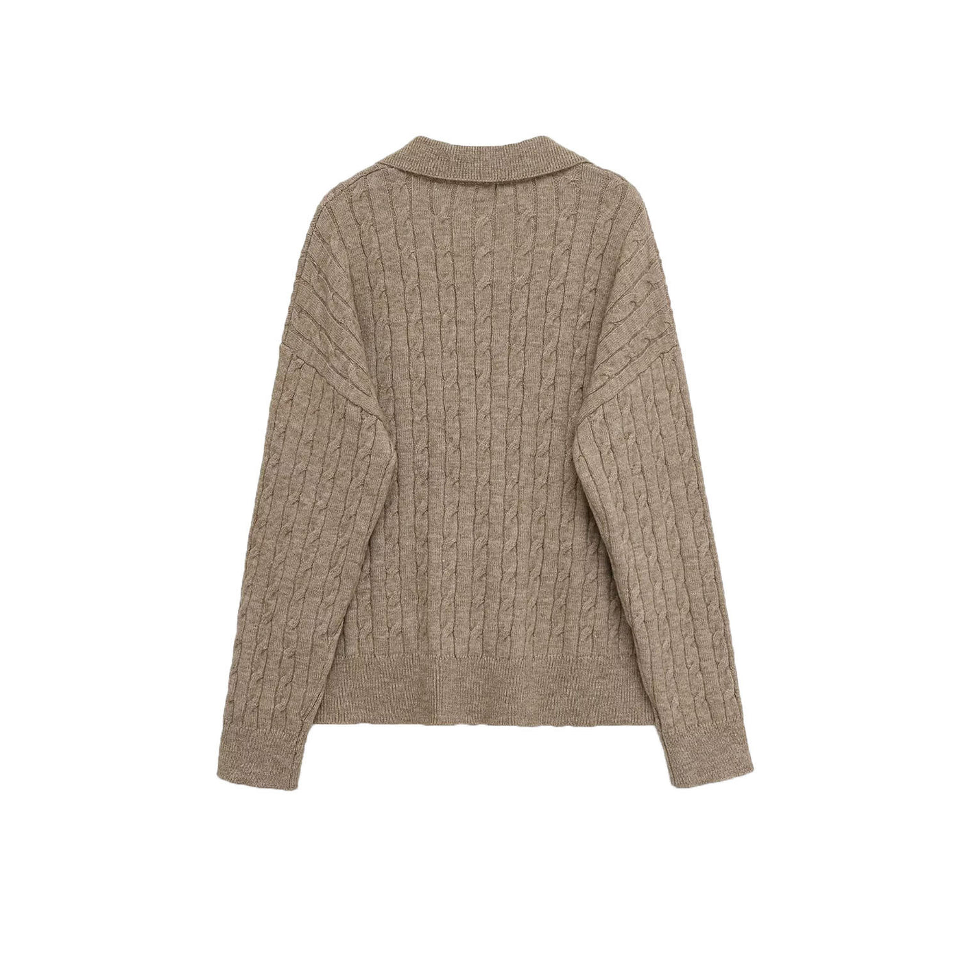 Holly | Cable Knit Cropped V-Neck Top