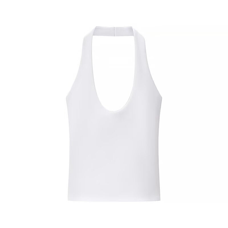Saffron | Jersey Scoop Neck Halter Top