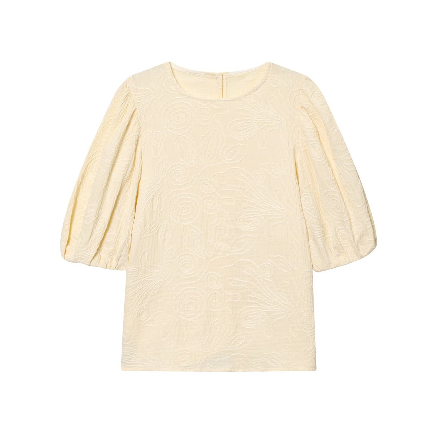 Willow | Cream Jacquard Puff Sleeve Co-ord