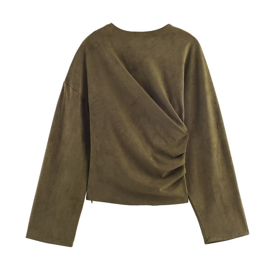 Harper | Army Green Suede Feel Two Piece Set