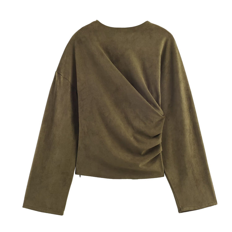 Harper | Army Green Suede Feel Two Piece Set