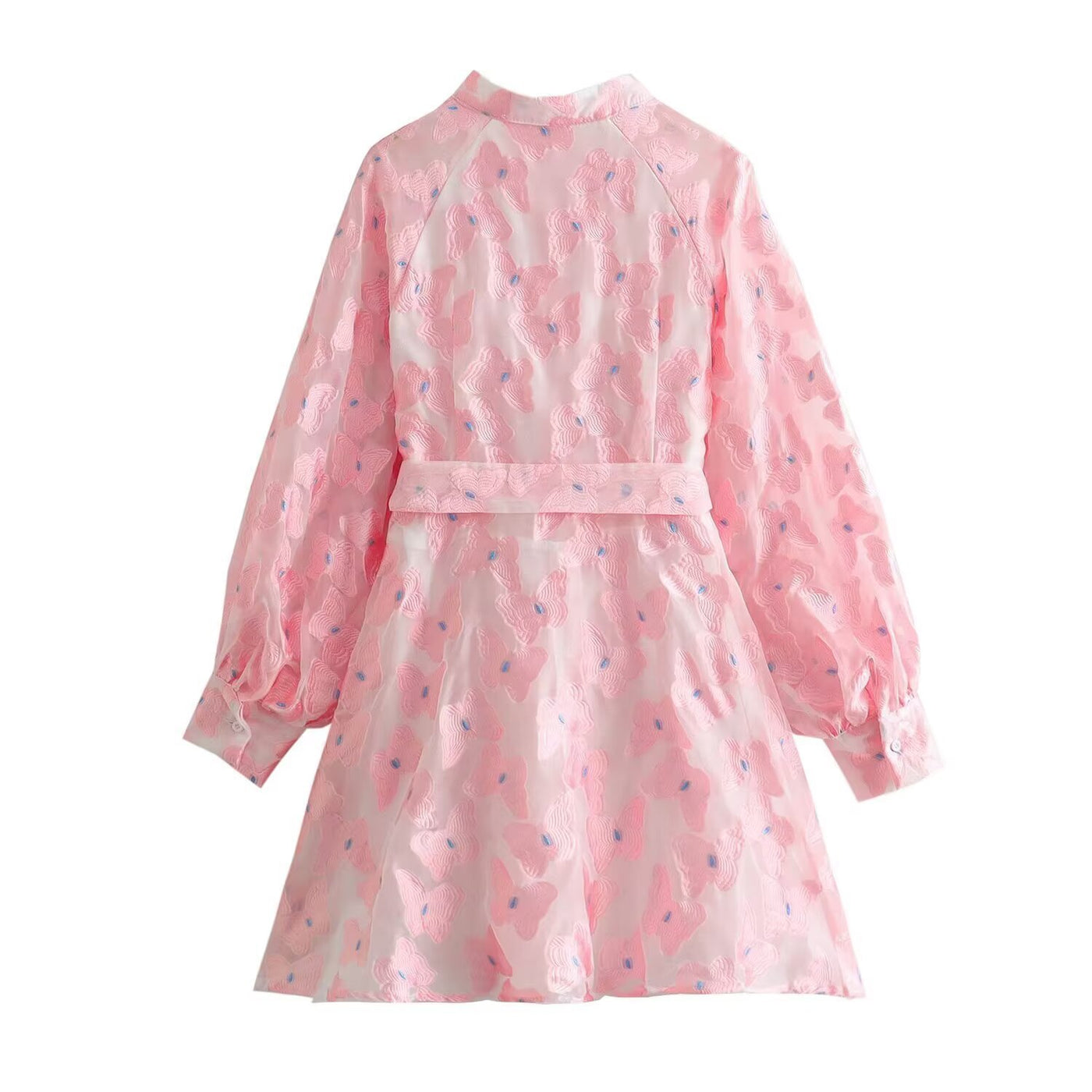 Julia | Embroidered Chiffon Shirt Dress
