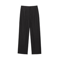 Lena | High-Waist Pleated Flowing Wide-Leg Trousers in Black