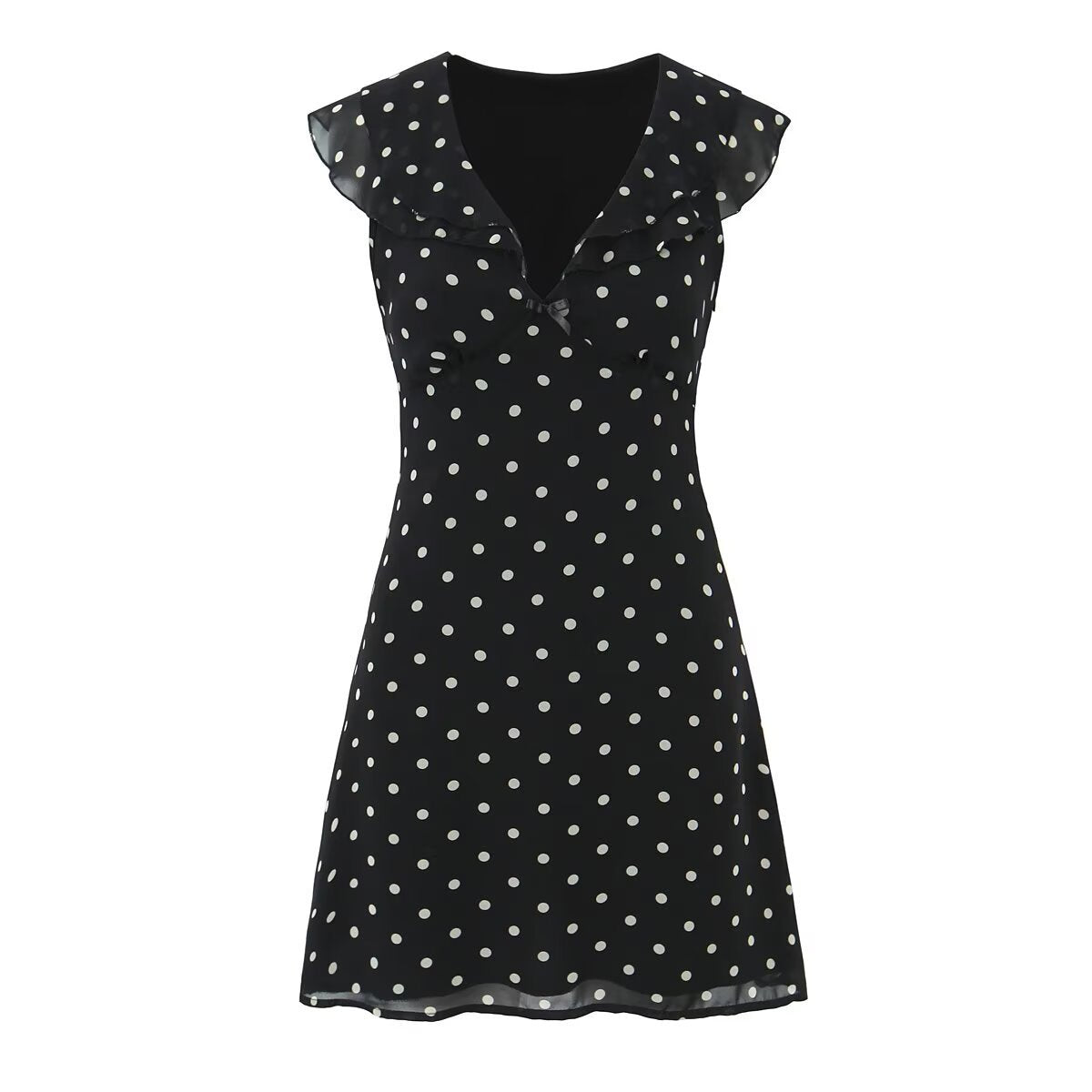 Harriet | Polka Dot Ruffle Mini Dress