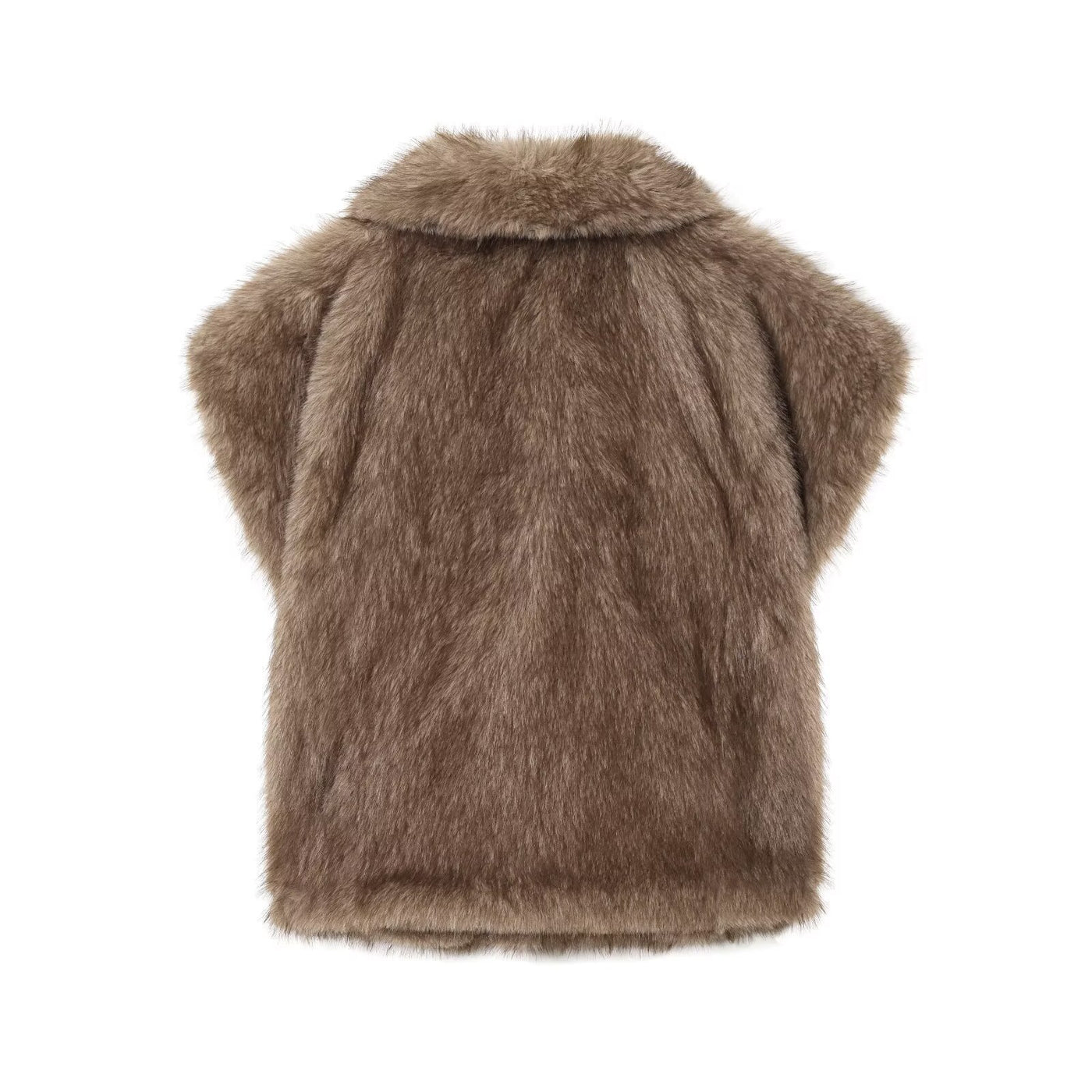 Josephine | Brown Faux Fur Lapel Waistcoat