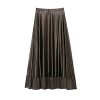 Phoebe | Crinkled Satin Tiered Maxi Skirt