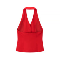 Ruby | Red Waistcoat & Wide Leg Co-ord