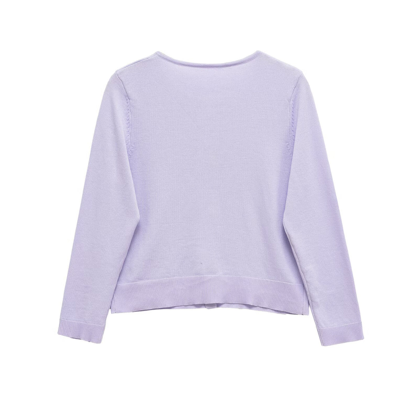 Erin | Crew Neck Button Front Ribbed Lightweight Cropped Cardigan