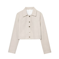 Megan | Linen Cropped Jacket Straight Leg Co-ord Set