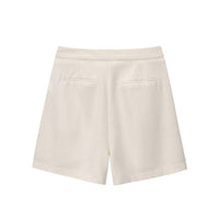 Iris | High-Waist Front-Pleat Relaxed Linen Tailored Shorts