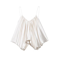Juliet | Silk Gathered V-Neck Camisole Top