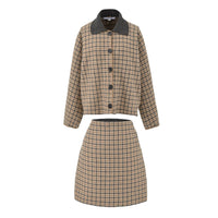 Annabelle | Check Jacket Mini Skirt Co-ord Set