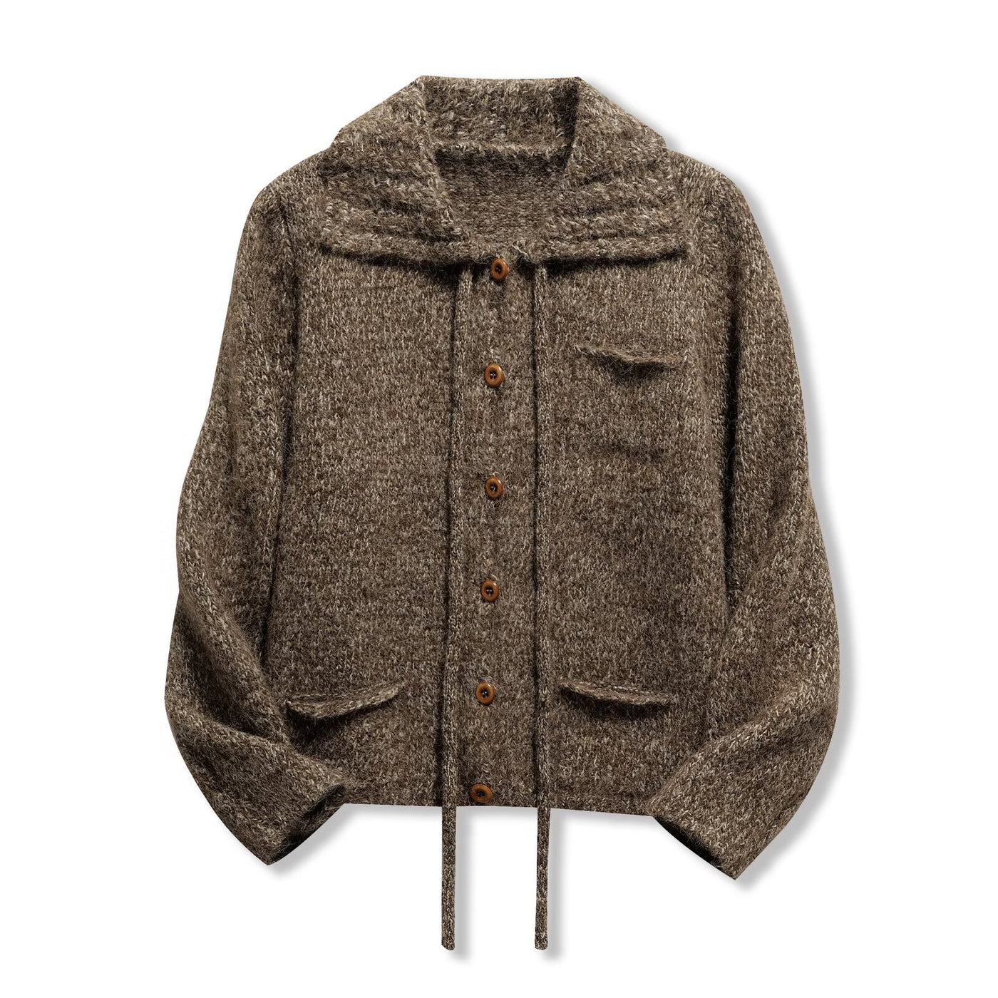 Clementine | Relaxed Cropped Marl Knit Cardigan