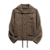Clementine | Relaxed Cropped Marl Knit Cardigan