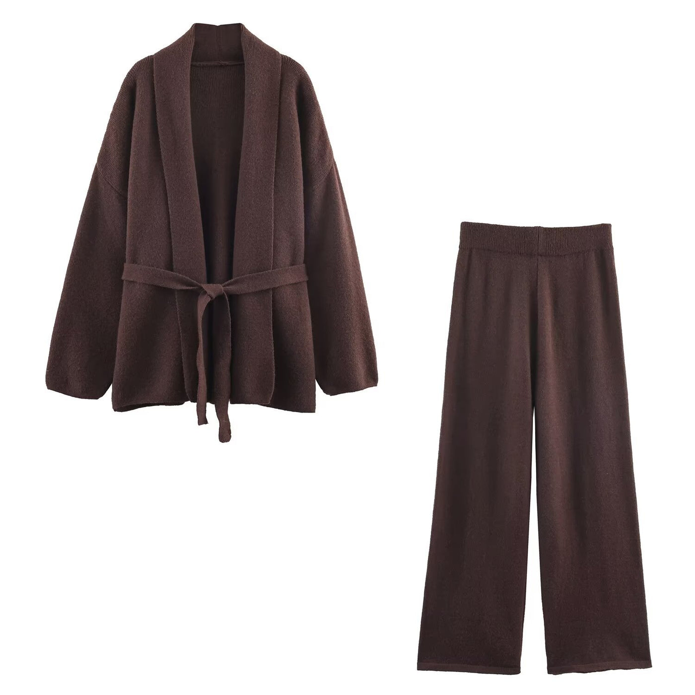 Lottie | Relaxed Brushed Knit Wide Leg Co-ord Set