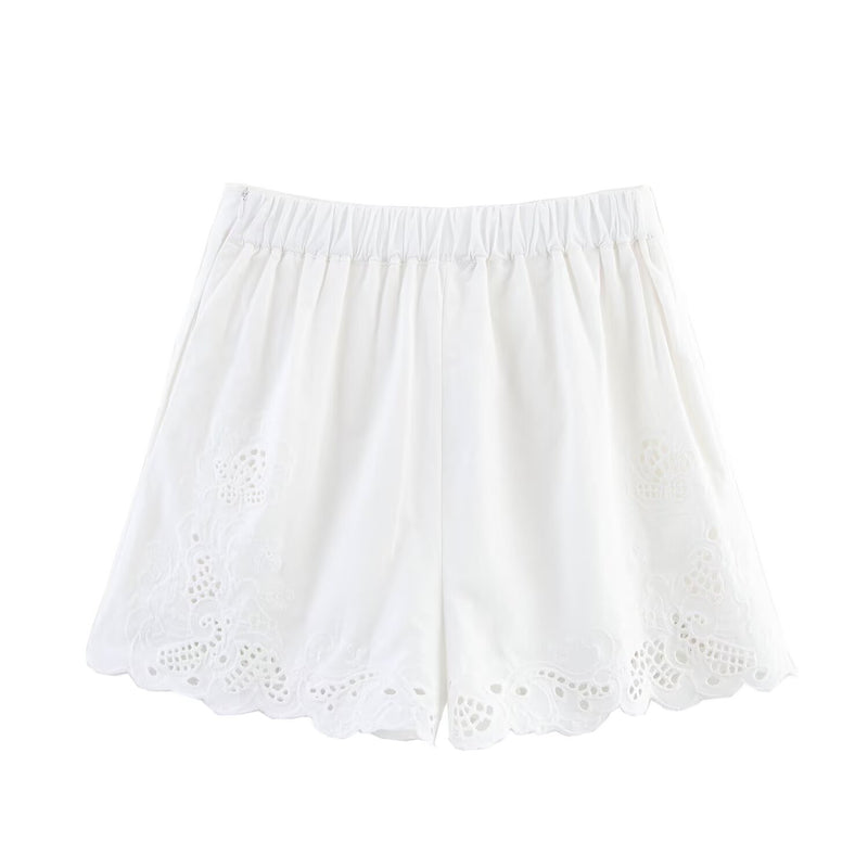 Sophie | white linen shorts