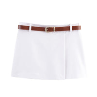 Gracie | Wrap-Front A-Line Tennis Skort with Integrated Shorts