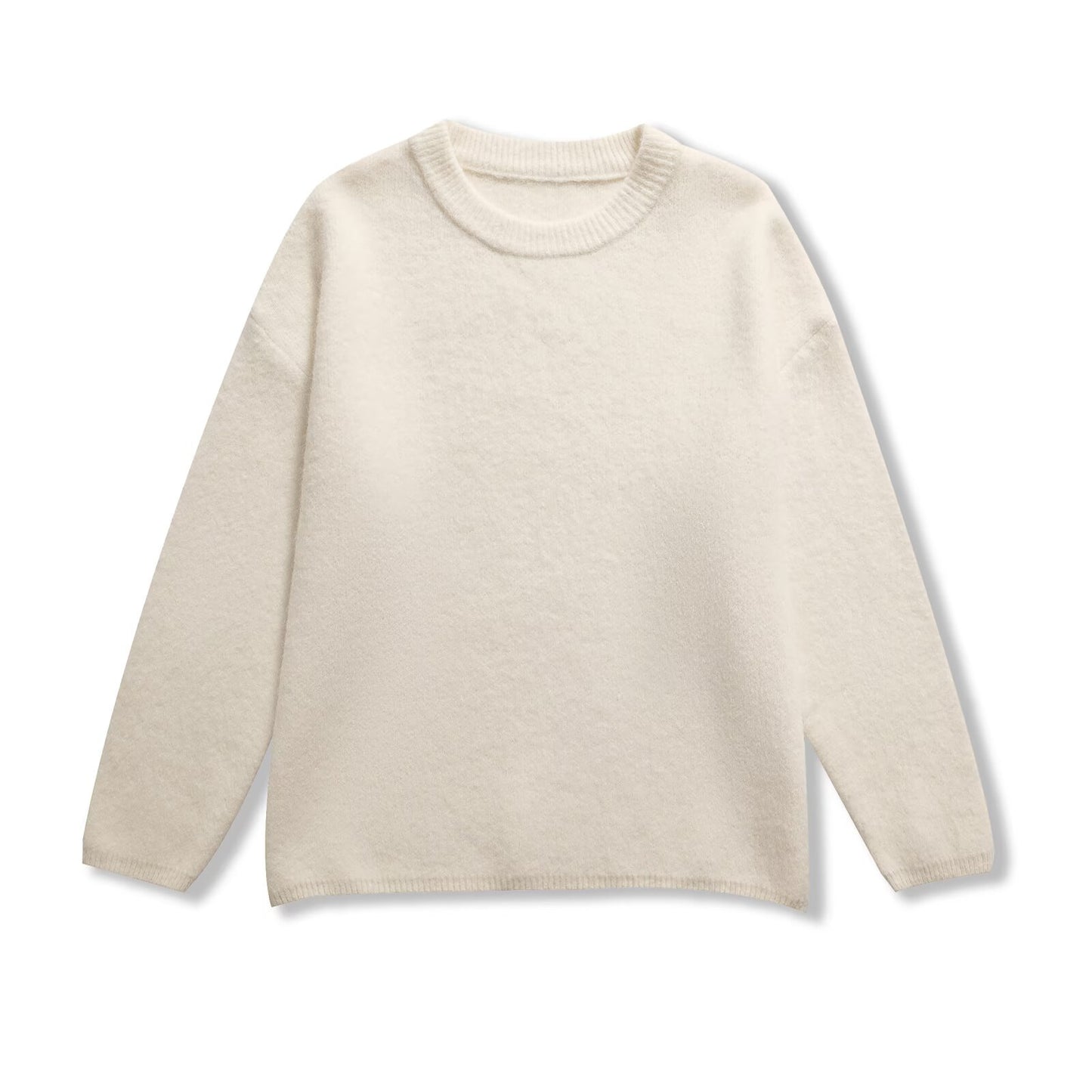 Vera | Oversized Crew Neck Sweater Cream Long Sleeve