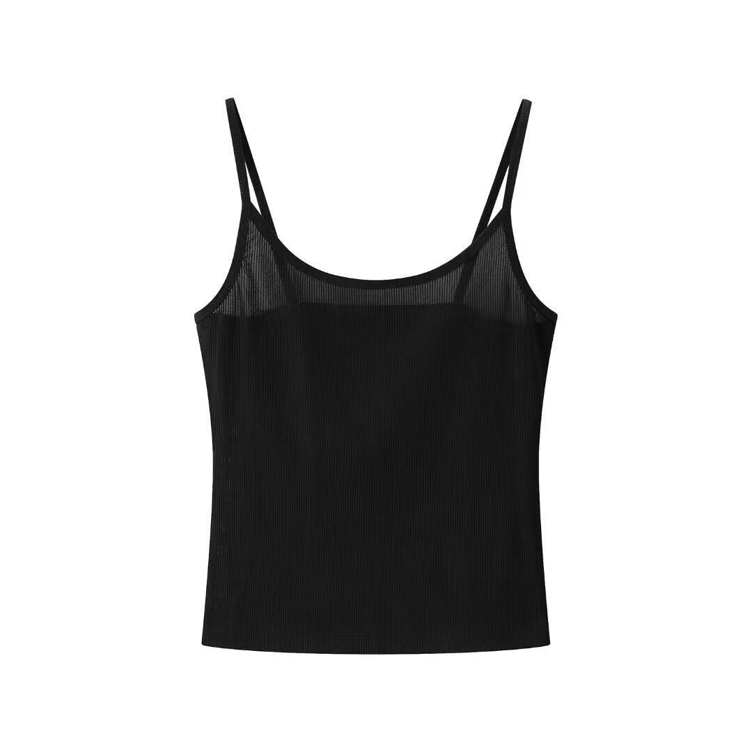 Hazel | Ribbed Knit Scoop Neck Cami Tank Top